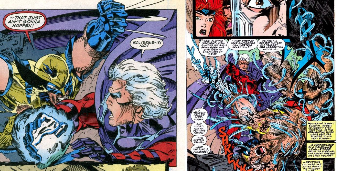 Wolverine Magneto Adamantium Ripped Out X Men Marvel Comics