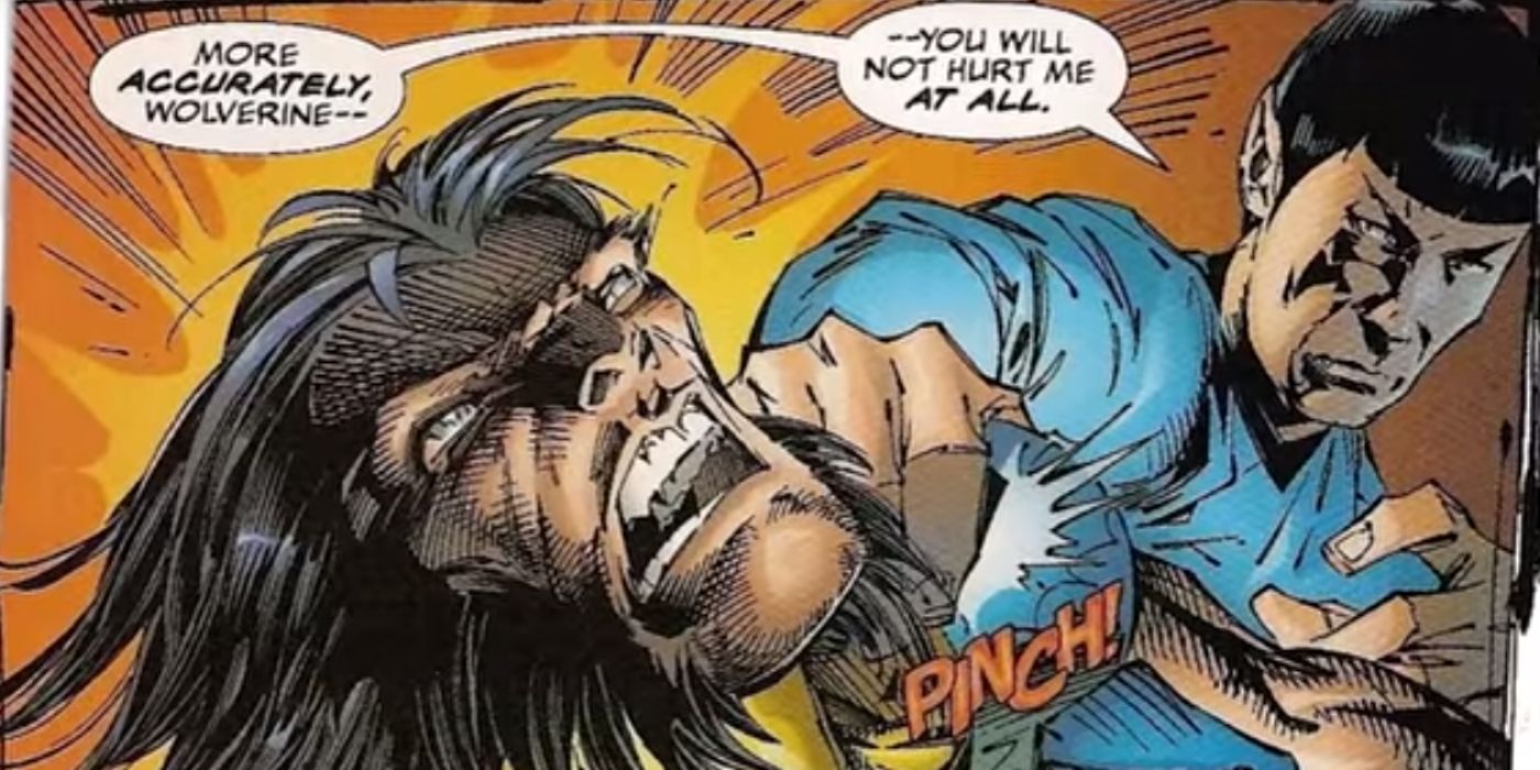Wolverine Spock Vulcan Nerve Pinch X Men Star Trek Marvel Comics