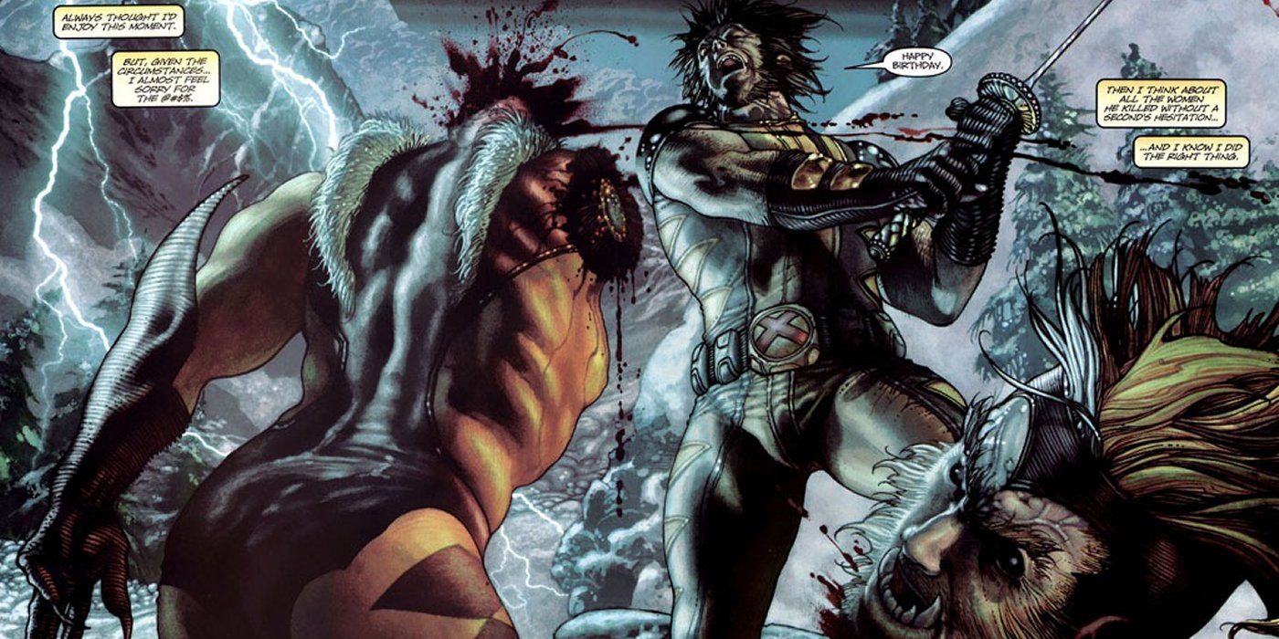 Wolverine killing Sabretooth