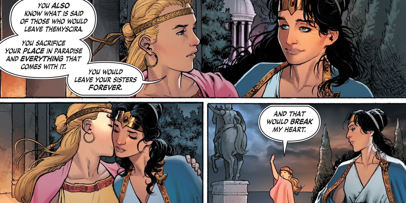 Kasia talking to Wonder Woman in DC Comics