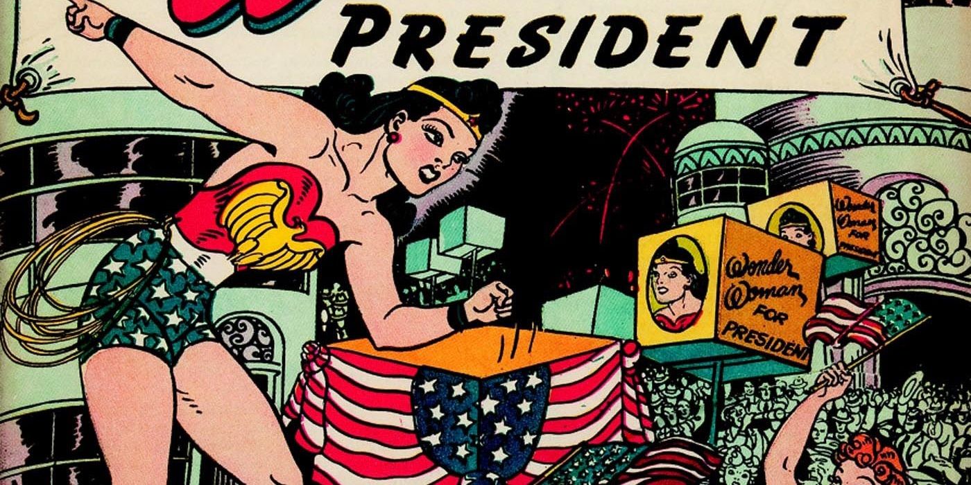 Wonder Woman becomes President of the United States in the comic books