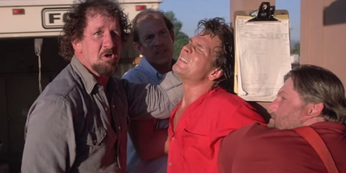Terry Funk beats up Dalton in Road House 