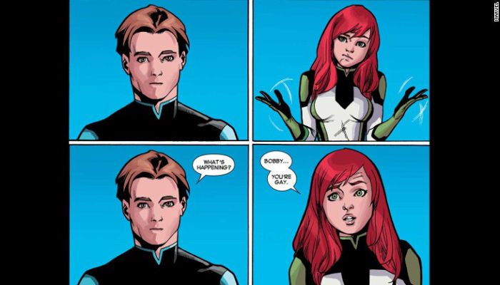 X-Men Comics Iceman is Gay