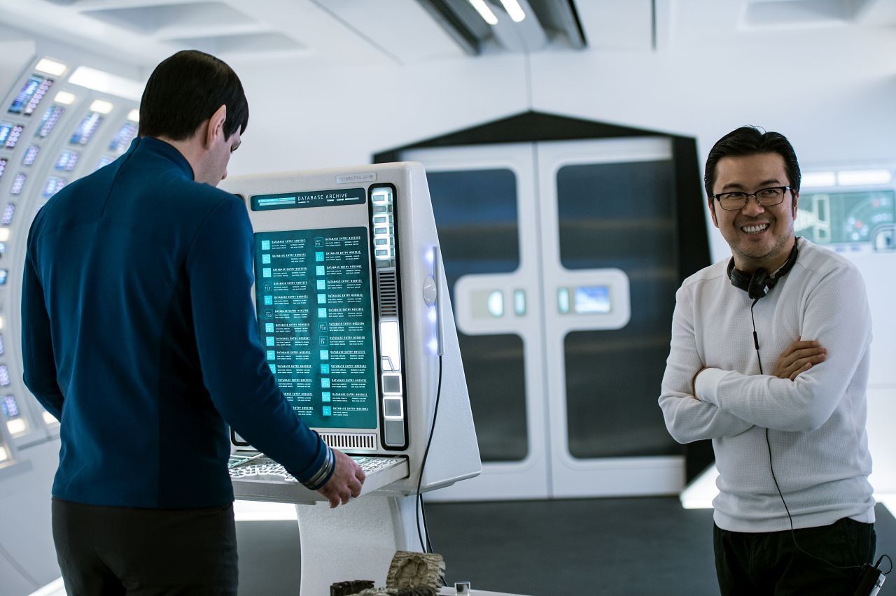 Zachary Quinto and Justin Lin in Star Trek Beyond