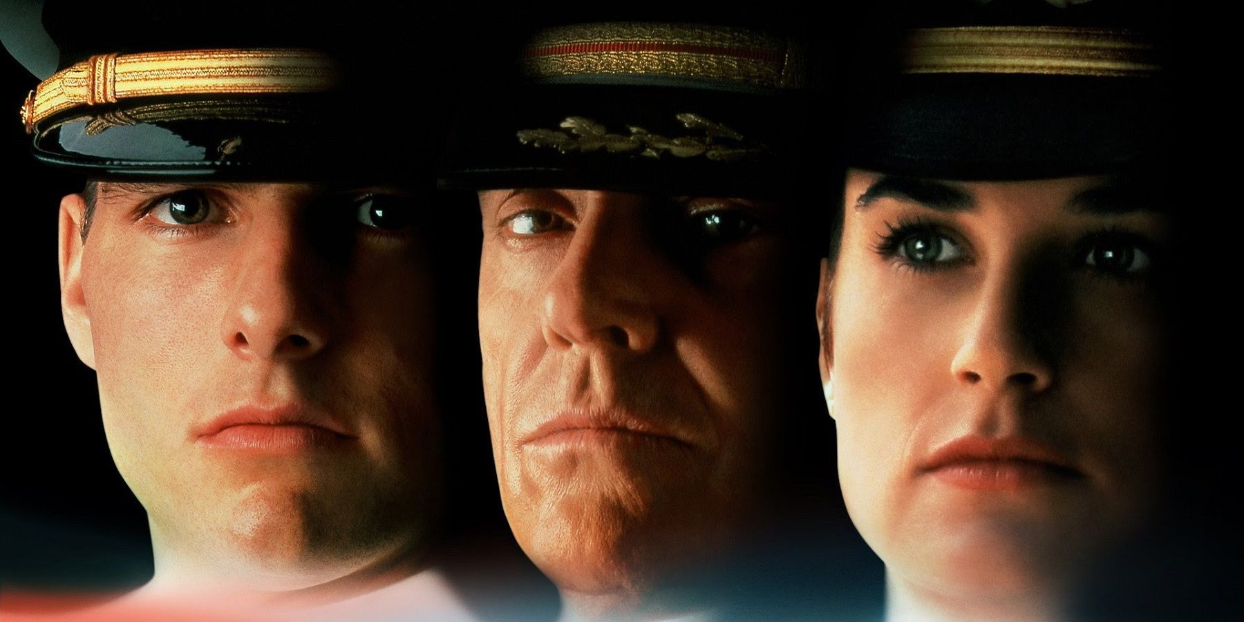 The cast of A Few Good Men appear on the poster for the film 