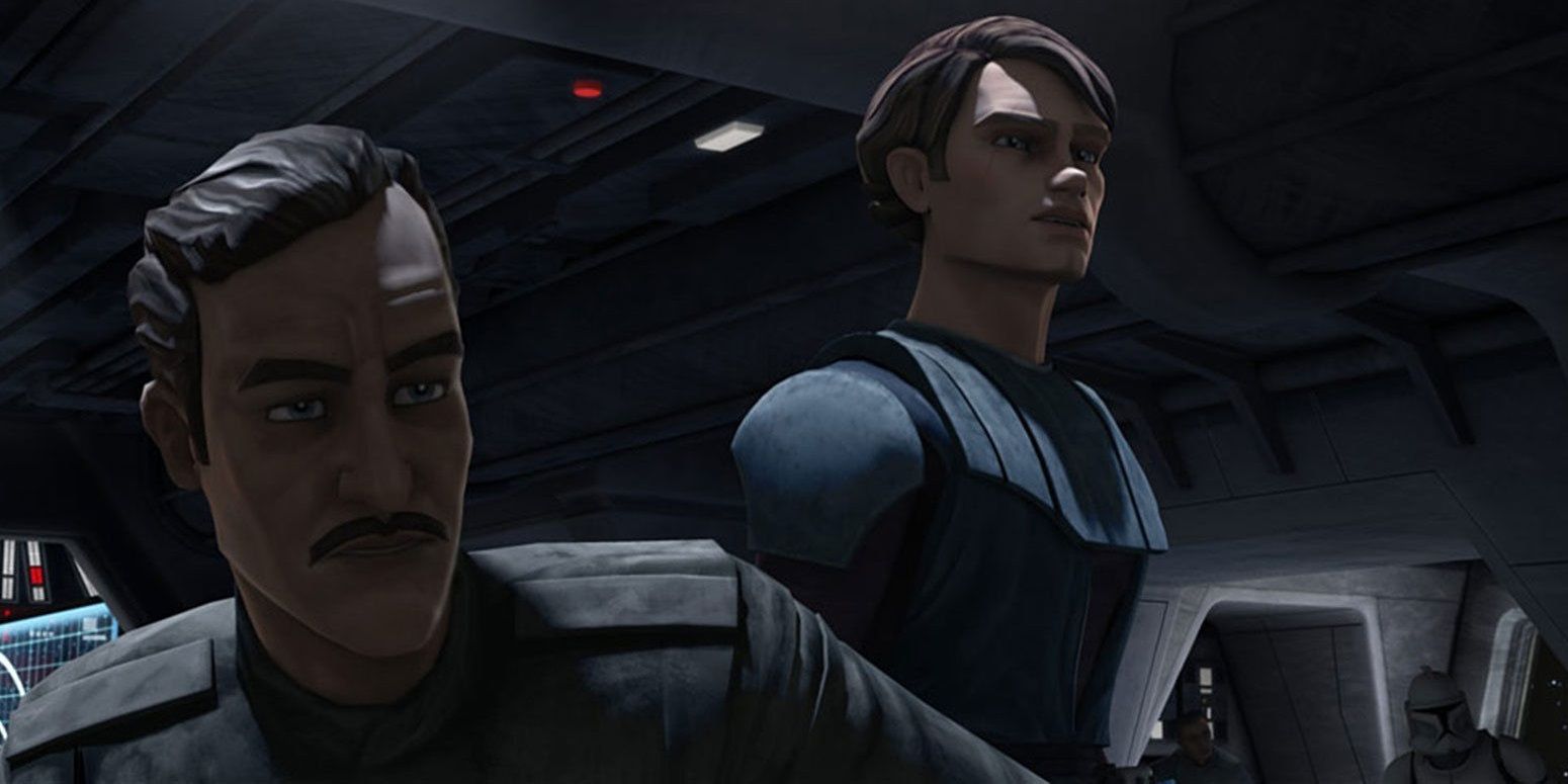 Admiral Wulff Yularen with Anakin Skywalker in Star Wars The Clone Wars