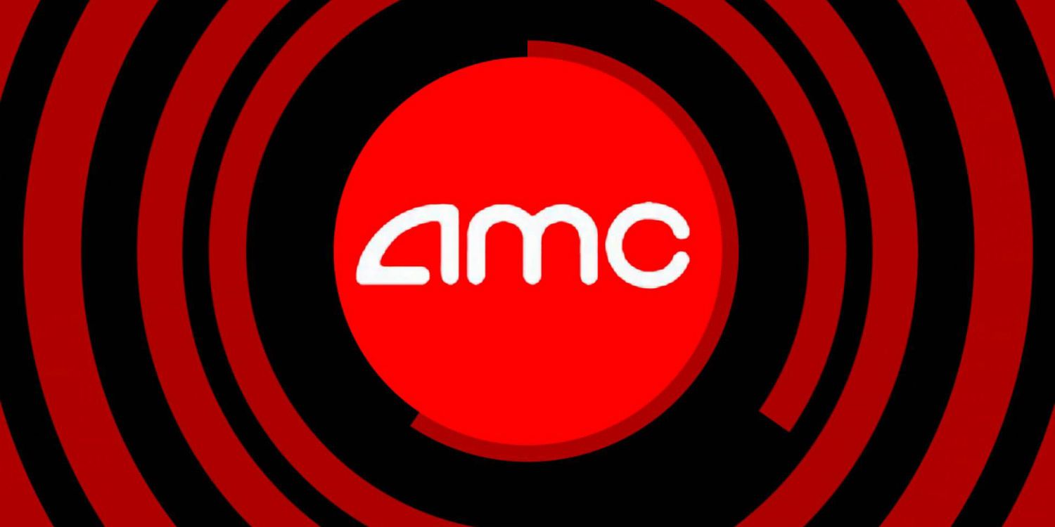 The AMC logo with red circles around it