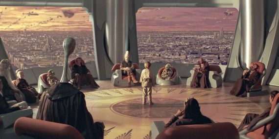 Anakin Skywalker at the Jedi Council in Star Wars: The Phantom Menace