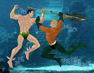 DC vs Marvel with Aquaman and second tier characters