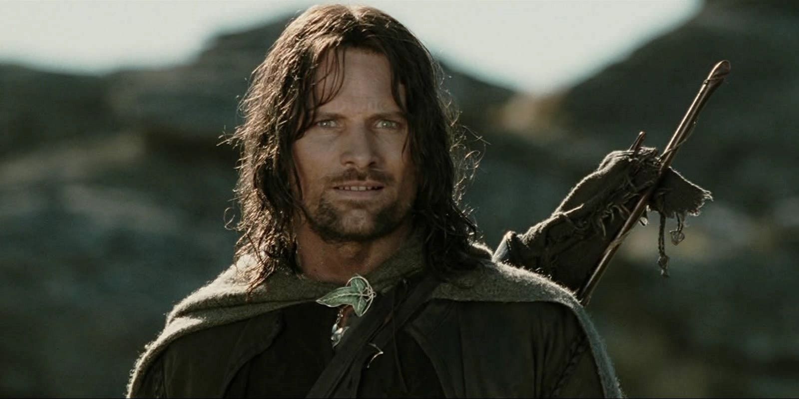 An image of Aragorn smiling in Lord of the Rings