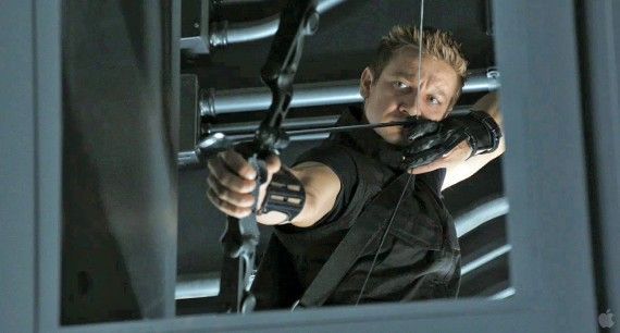 Jeremy Renner as Hawkeye in 'The Avengers'