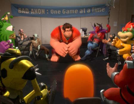 Ralph, Bowser, Clyde and other bad guys from Wreck-it Ralph
