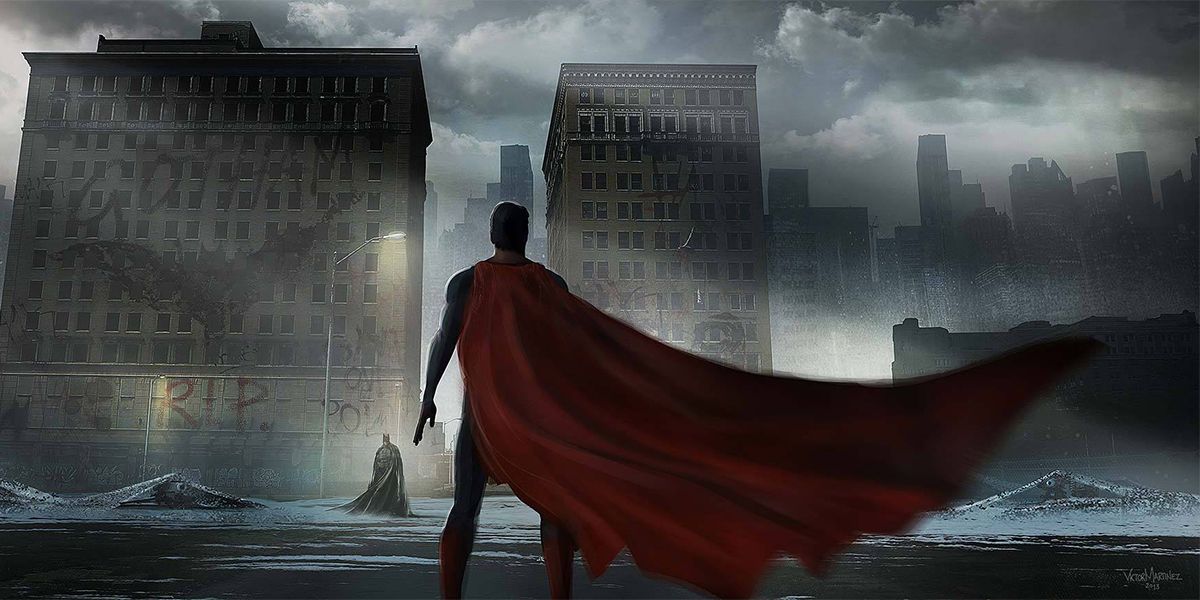 Batman V Superman concept art featuring Henry Cavill's Superman