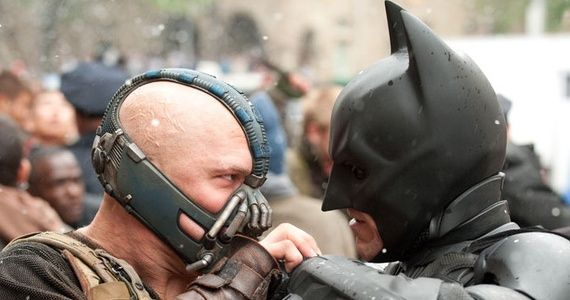 Batman and Bane in 'The Dark Knight Rises'
