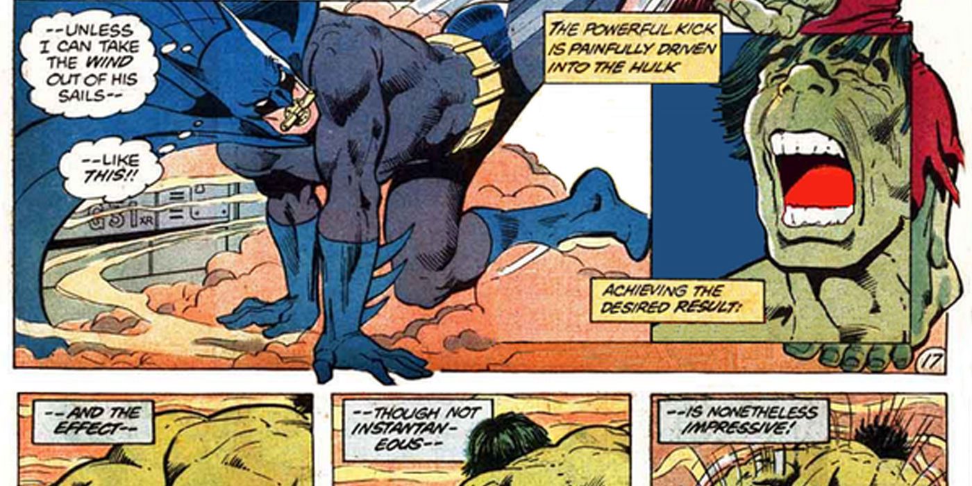 Batman vs Hulk Stomach Kick DC Marvel Crossover