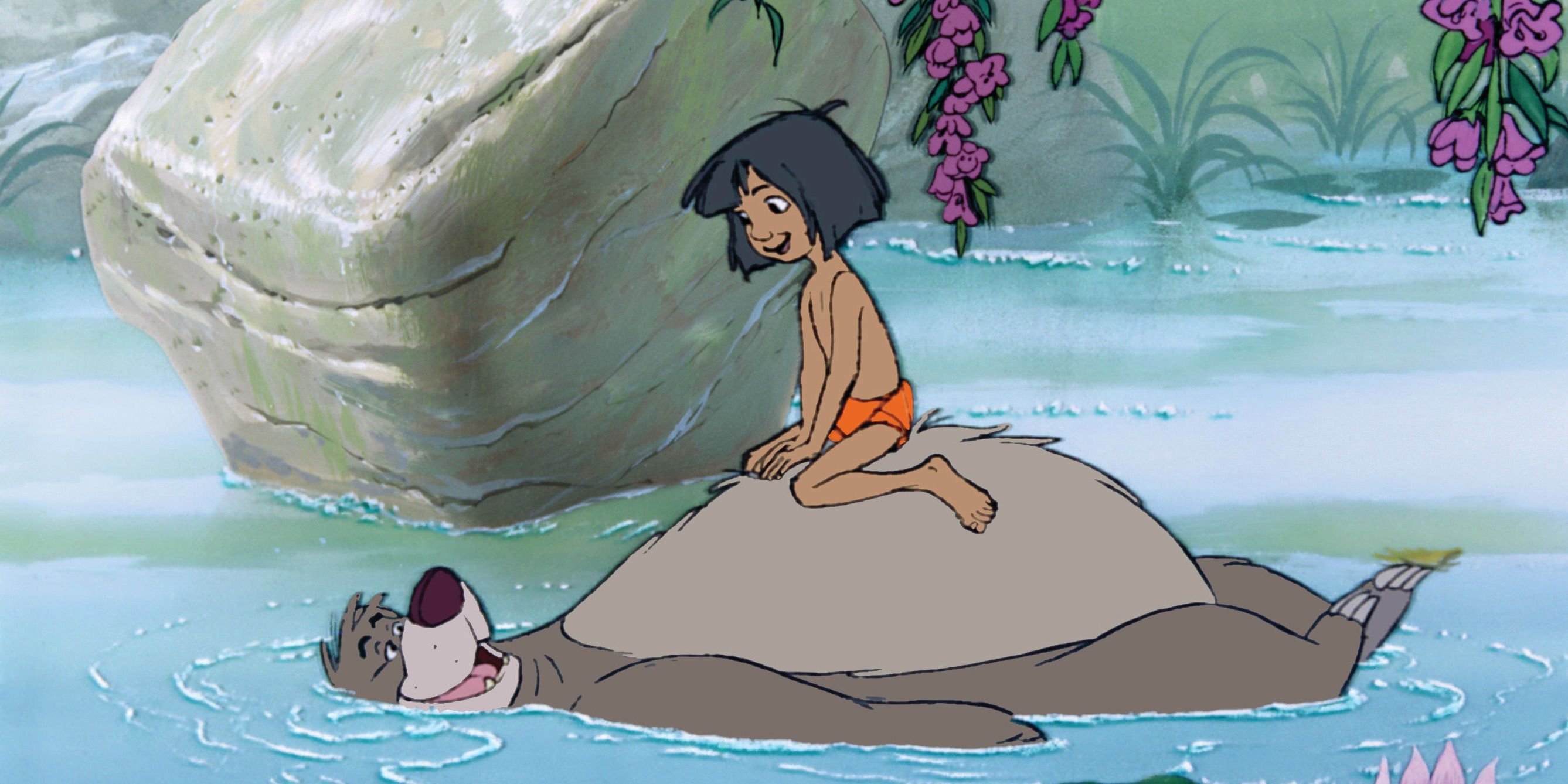 Mowgli and Baloo in The Jungle Book