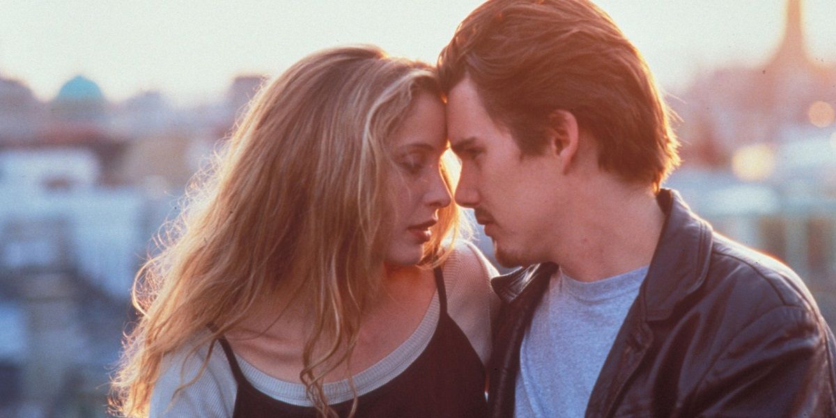Julie Delp and Ethan Hawke in Before Sunrise