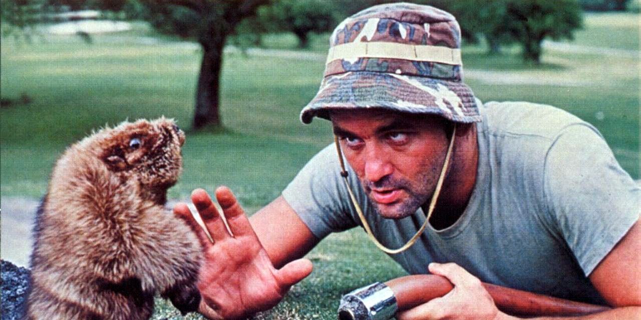 Bill Murray and Gopher in Caddyshack