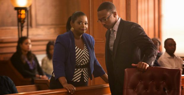 Octavia Spencer and Anthony Mackie in Black or White