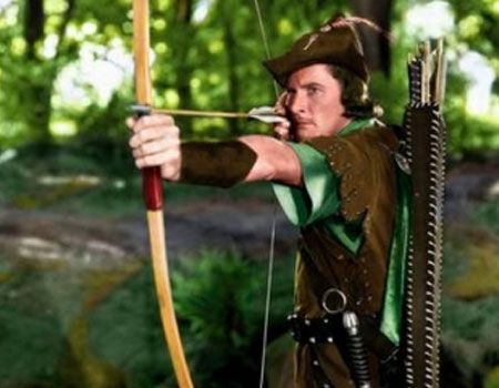 Robin Hood with his bow and arrow from Robin Hood