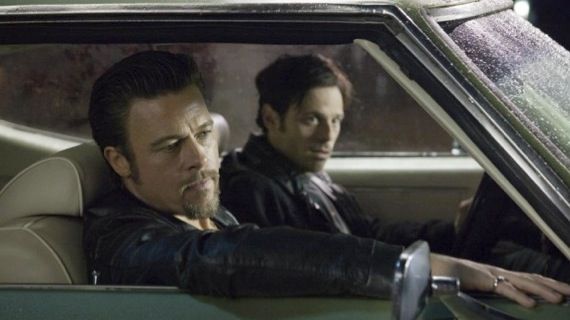 Brad Pitt and Scoot McNairy in the trailer for Killing Them Softly
