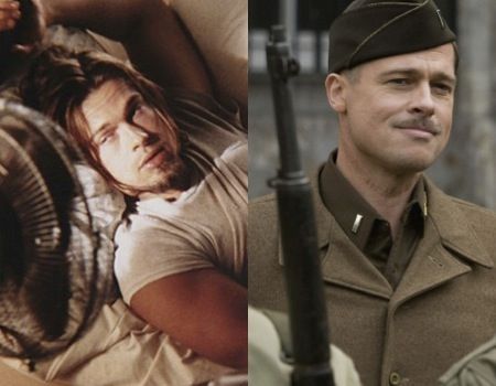 Brad Pitt in True Romance and Inglourious Basterds