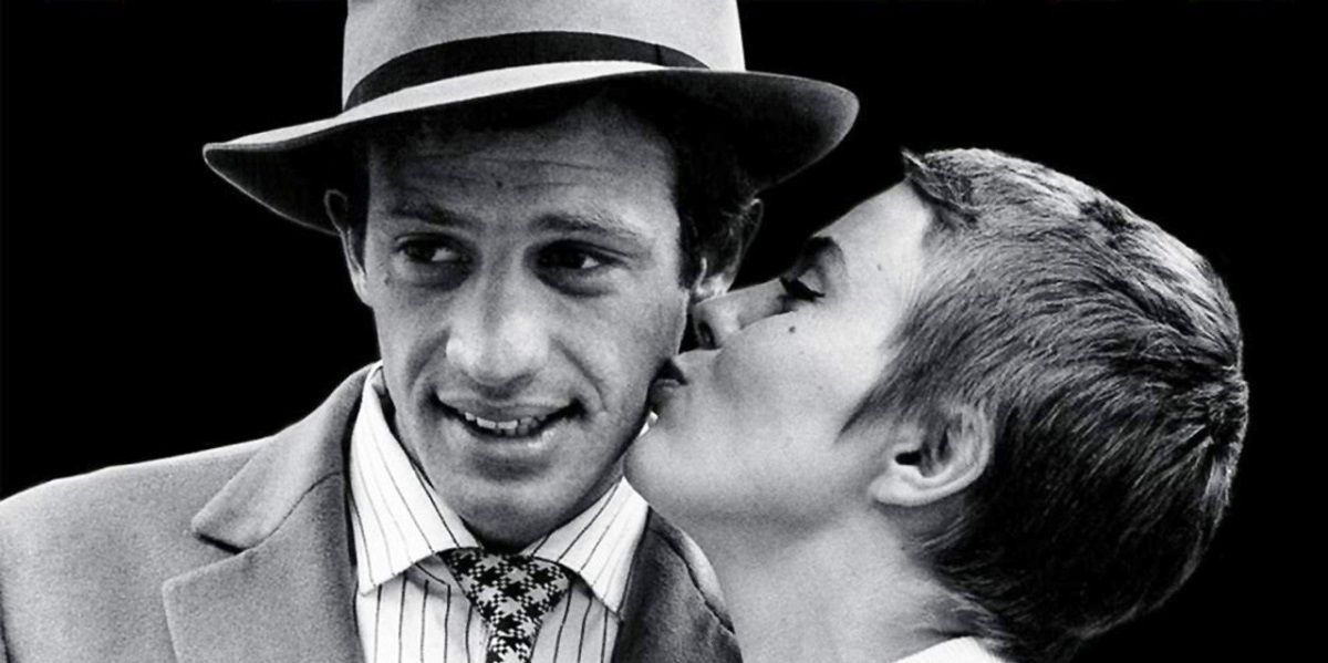 Patricia and Michael kiss in Breathless