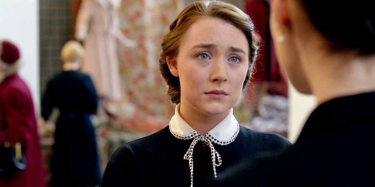Saoirse Ronan looks like she's going to cry in Brooklyn.