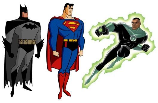 Batman, Superman, and Green Lantern (John Stewart)