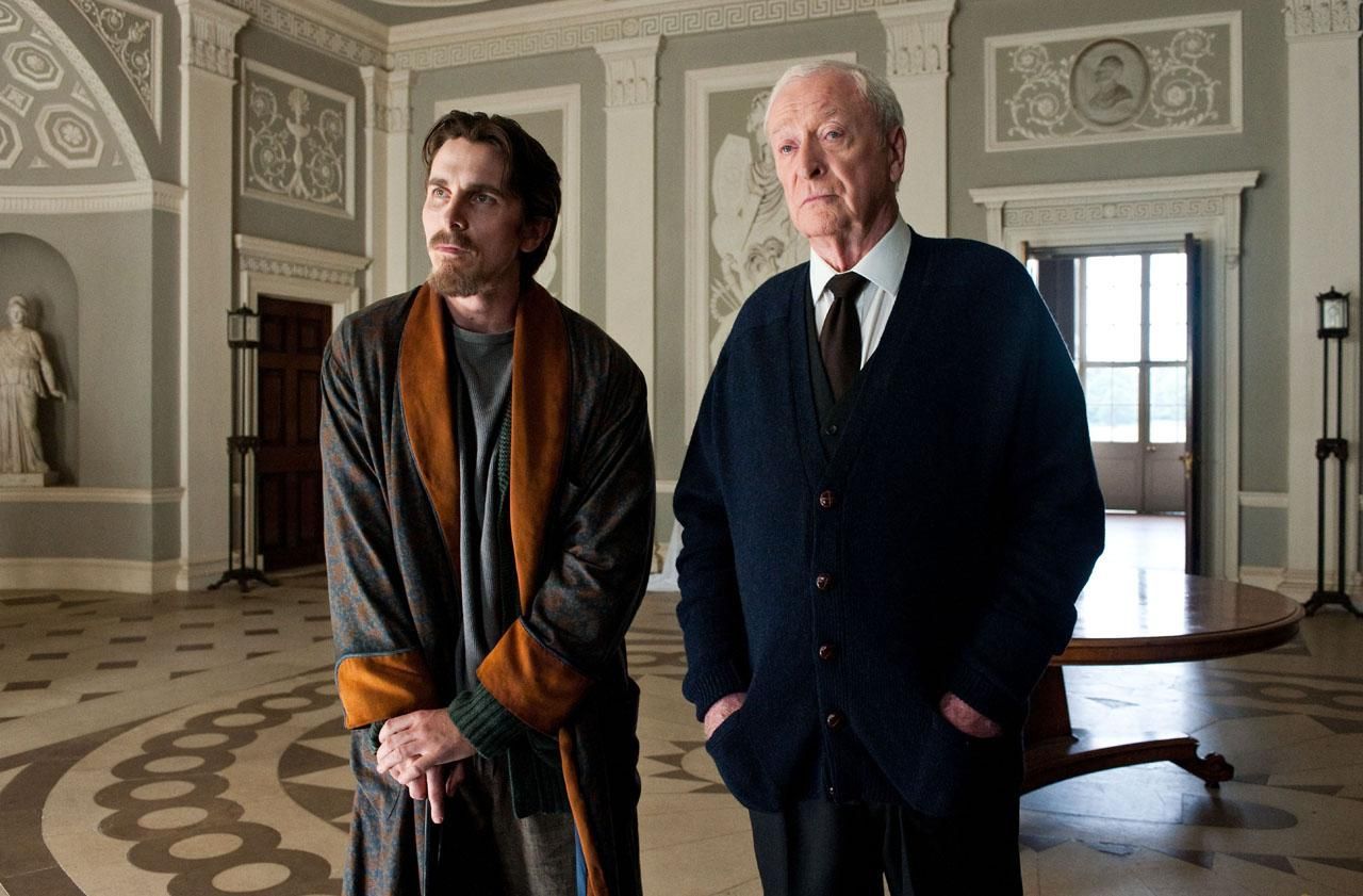 Bruce Wayne (Christian Bale) and Alfred (Michael Caine) in 'Dark Knight Rises