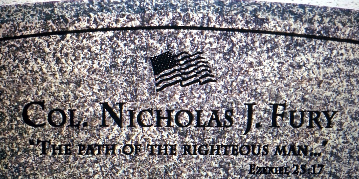 Nick Fury Grave in Captain America: The Winter Soldier