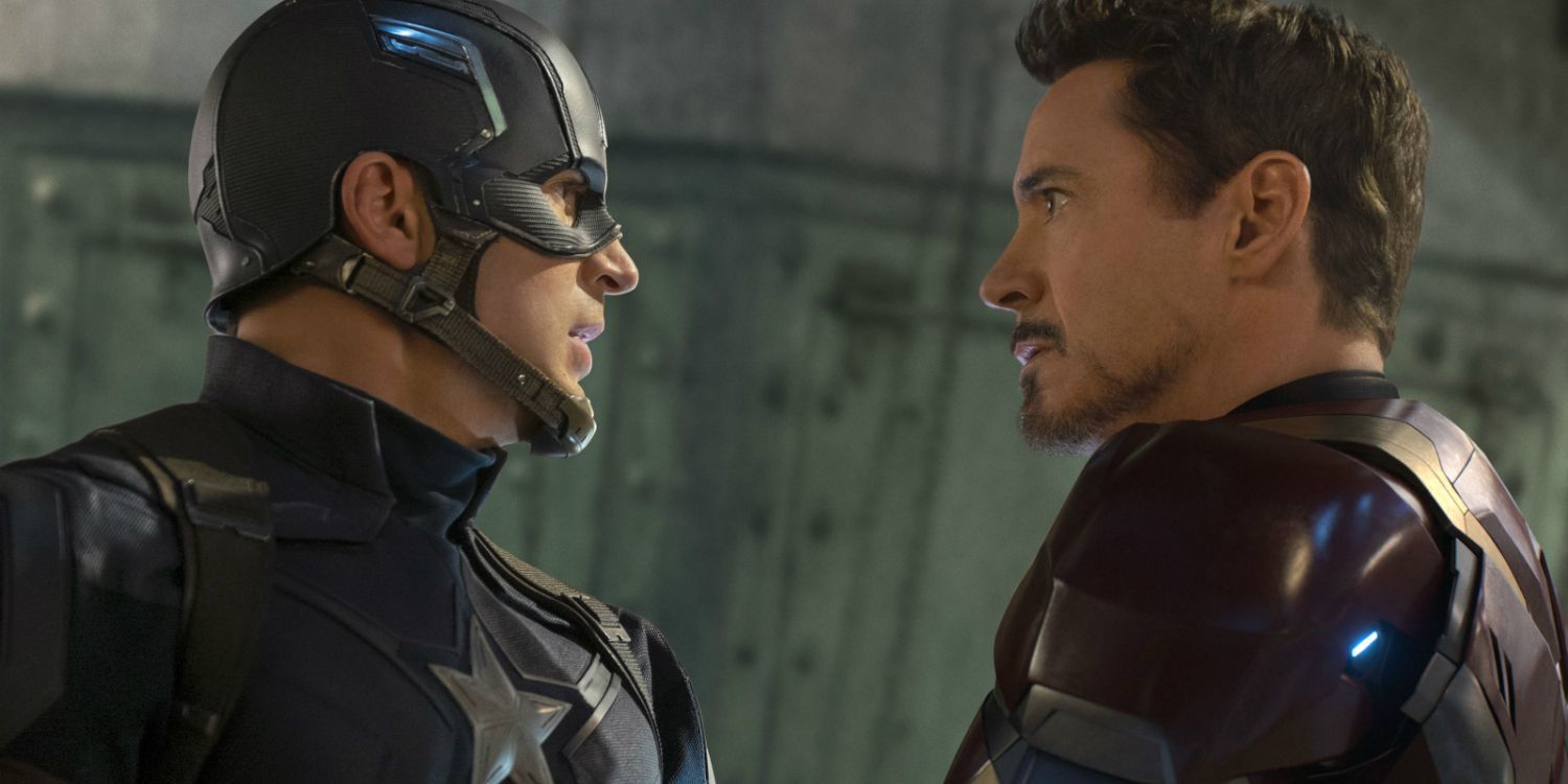 Steve Rogers and Tony Stark come face to face in Captain America Civil War