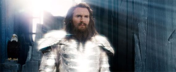 Liam Neeson as Zeus in Clash of the Titans sequel Wrath of the Titans