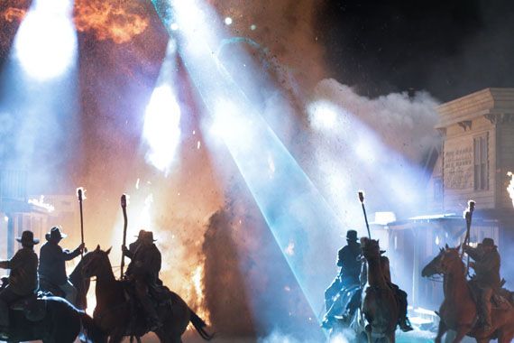 Cowboys and Aliens UFO attack