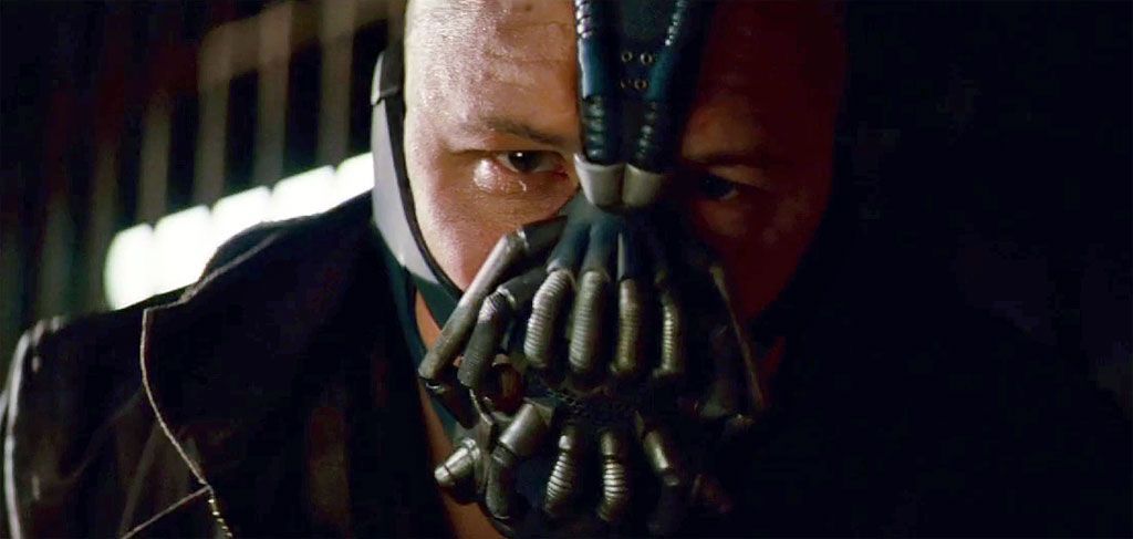 Detail hi-res pic of Tom Hardy as Bane from 'The Dark Knight Rises'