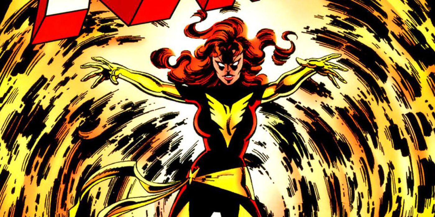 Jean Grey as Dark Phoenix in the cover of X-Men