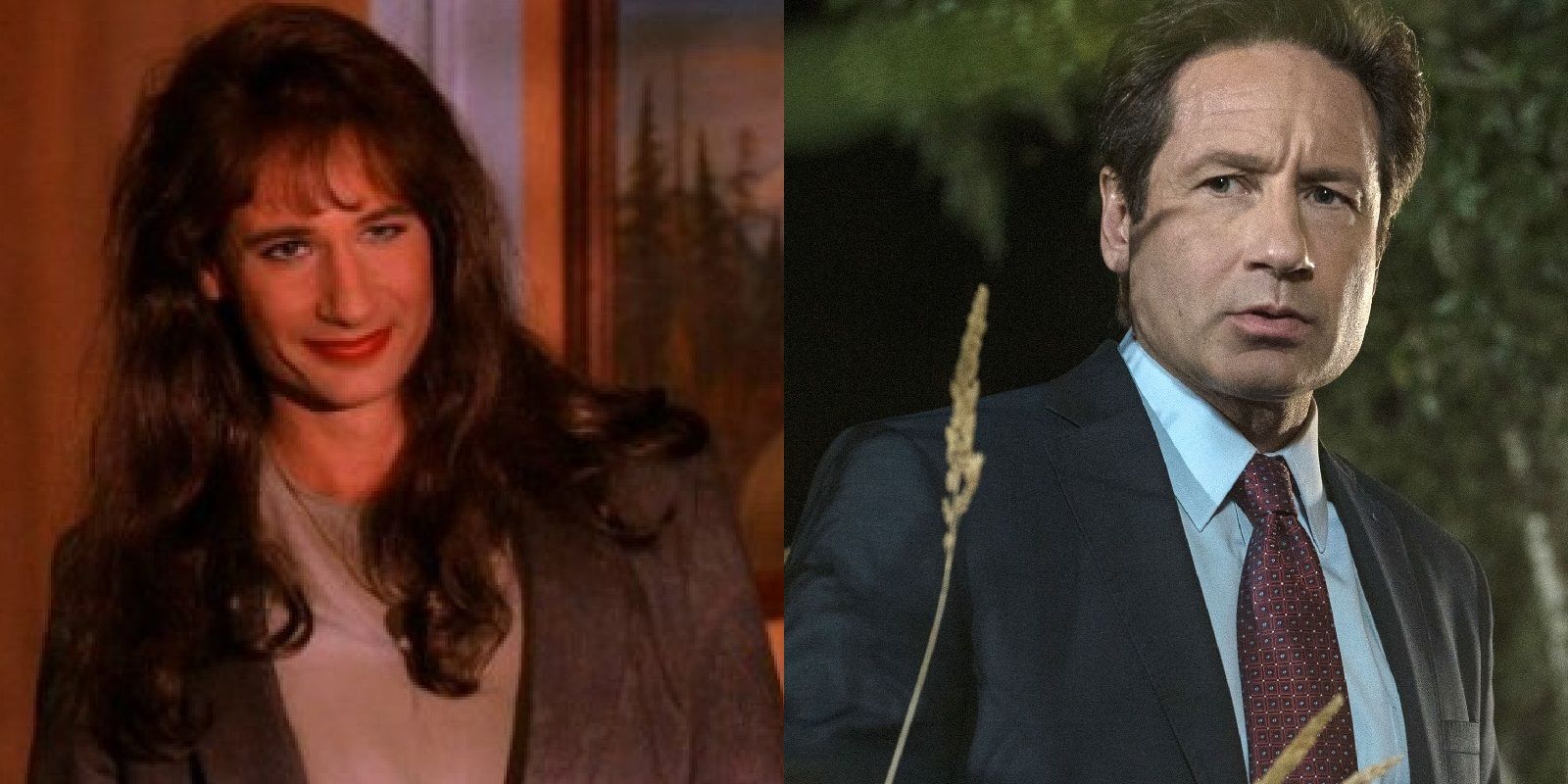 David Duchovny as Denise Bryson in Twin Peaks and Fox Mulder in The X-Files