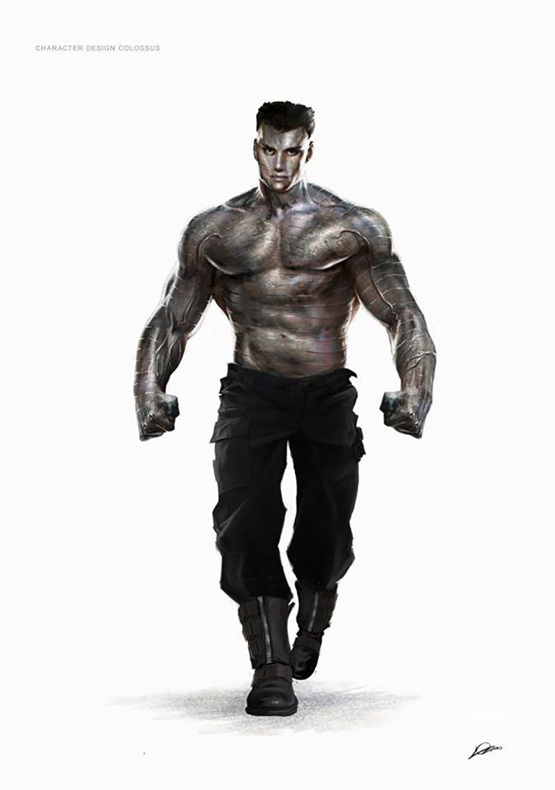 Deadpool Colossus concept art - shirtless concept
