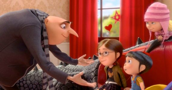 Gru and his daughters in Despicable Me 2 (Review)