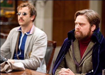 A scene from Dinner for Schmucks with Chris O'Dowd and Zach Galifianakis