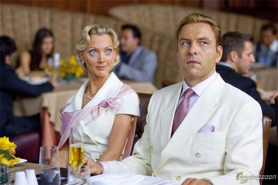 Lucy Davenport and David Walliams in a scene from Dinner for Schmucks