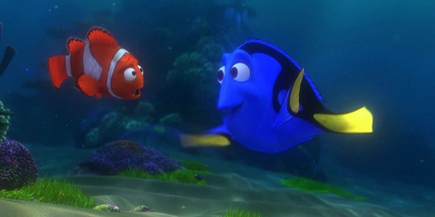 Dory and Marlin talking in Finding Nemo