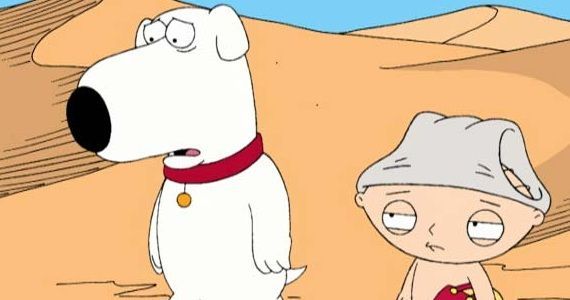 Family Guy Brian and Stewie in Desert
