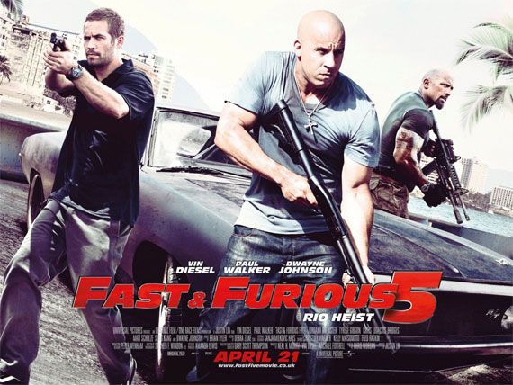 Fast Five UK Quad movie poster