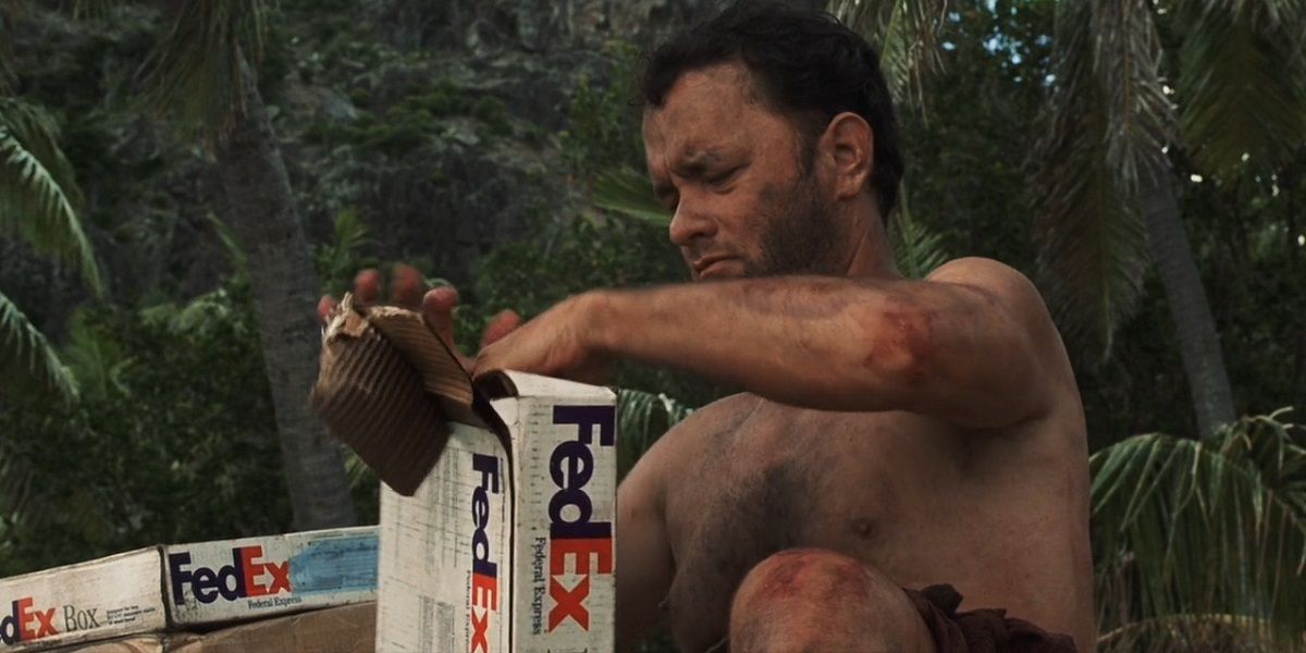 Tom Hanks in Cast Away - FedEx
