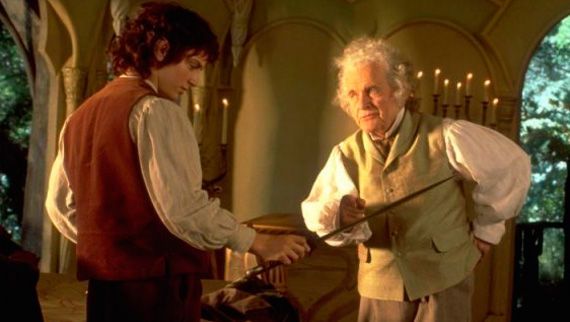 Frodo and Bilbo Baggins bookend The Hobbit