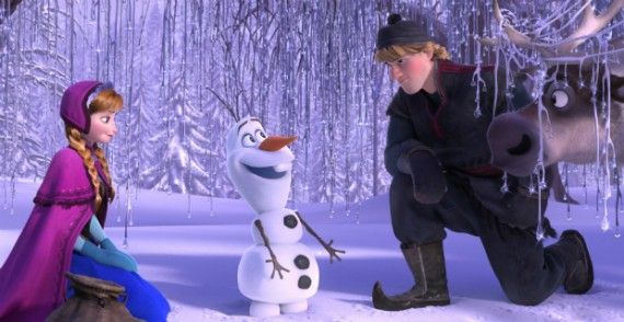 Ana, Olaf, Kristoff and Sven in Frozen