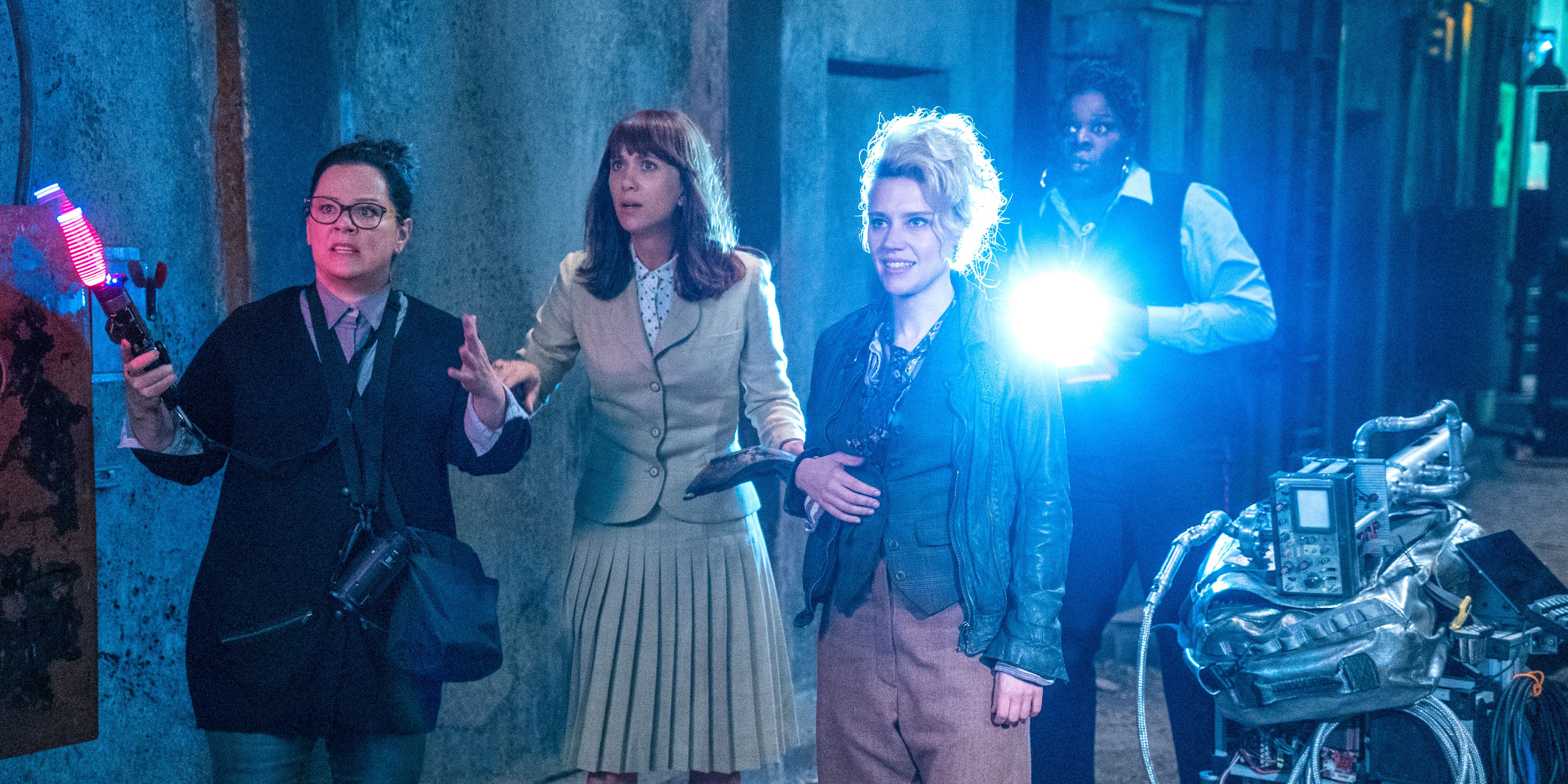 Abby, Erin, Holtzmann, and Patty in Ghostbusters