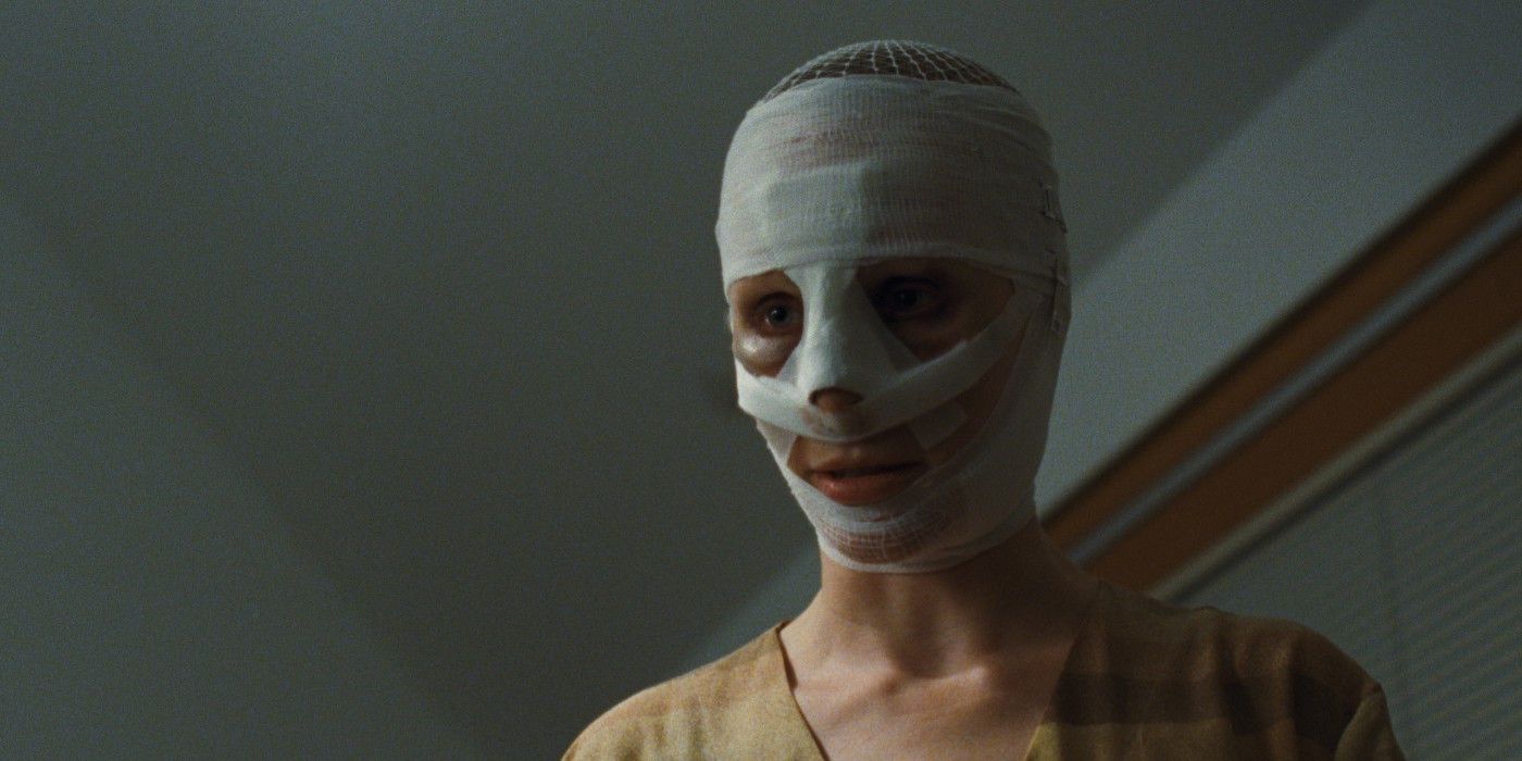 A bandaged woman in Goodnight Mommy
