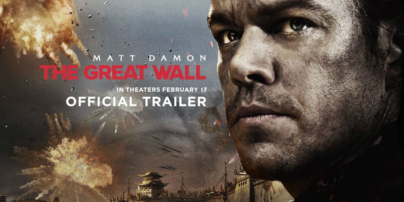 The Great Wall (2017) Matt Damon banner